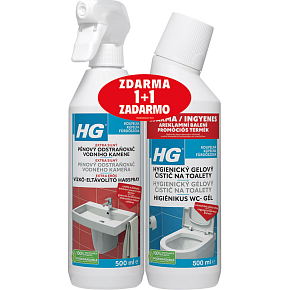 HG Foam Limescale Remover, 500 ml + Free HG Toilet Hygiene Gel 500 ml HG Foam Limescale Remover, 500 ml + Free HG Toilet Hygiene Gel 500 ml