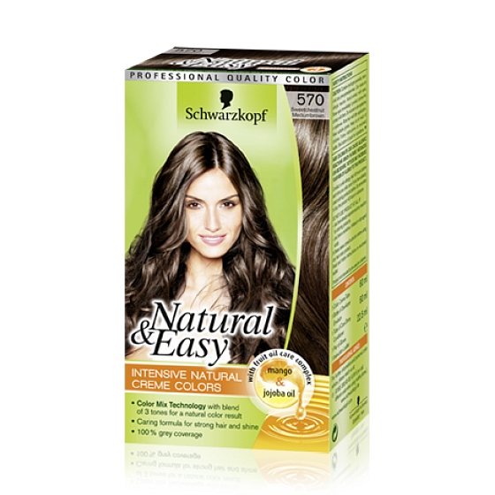 Schwarzkopf Natural & Easy hair color 570 Medium brown chestnut