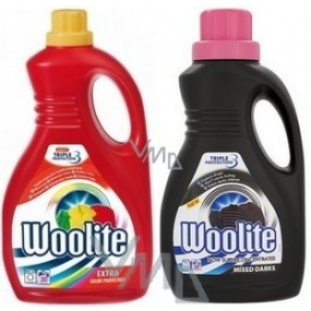 Woolite Extra Color 2 l + Extra Dark liquid detergent for melting laundry 2 l, duopack