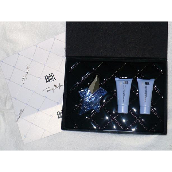 Thierry Mugler Angel perfumed water for women 25 ml + shower gel 30 ml + body lotion 30 ml, gift set