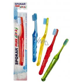 Spokar 3432 Plus extra soft toothbrush for up to 6 years Hexagonal fibers more colors1 piece