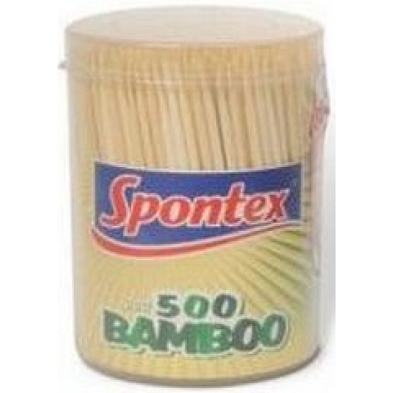 Spontex Bamboo Toothpicks 500 pieces jar