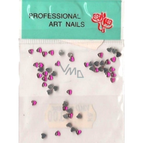 Professional Art Nails nail decorations rhinestones hearts pink 1 pack