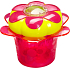 Tangle Teezer Flowerpots Professional compact hair brush Princess pink