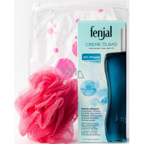 Fenjal Classic cream bath oil 200 ml + massage cloth 1 piece, cosmetic set
