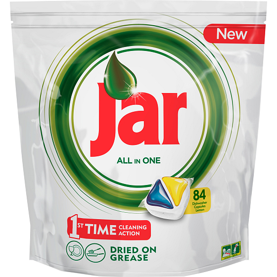 Jar All in One Lemon dishwasher capsules 84 pieces