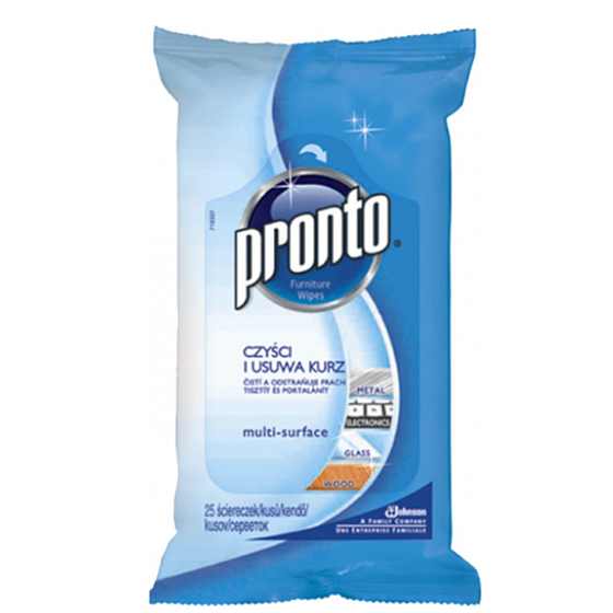 Pronto Multifunctional 5in1 dust wipes 25 pieces