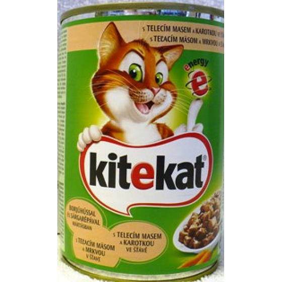 Kitekat with veal and carrot in juice 400 g