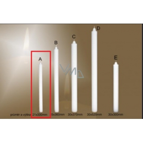 Lima Gastro Church Smooth Candle white long 21 x 300 mm 1 piece