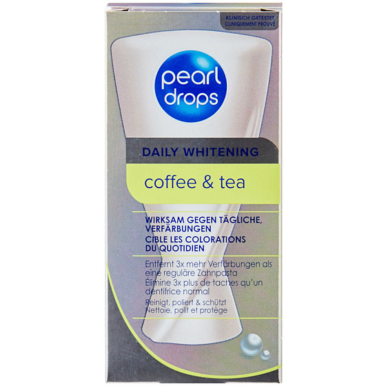 Pearl Drops Coffee & Tea whitening toothpaste against dark stains with fluoride 50 ml