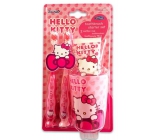 Hello Kitty 2x.toothbrush + cup + toothpaste 75 ml gift set expiration 11/2018