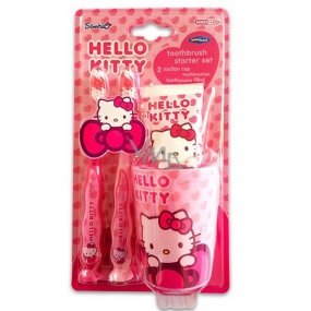 Hello Kitty toothbrush 2 pieces + cup + toothpaste 75 ml gift set