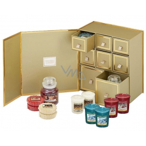 Yankee Candle Scented candle small glass 104 gx 2 pieces + scented votive candle 49 g, x 6 pieces + wax for aroma lamp 22 g, x 6 pieces Christmas gift set 23 x 20 x 11 cm