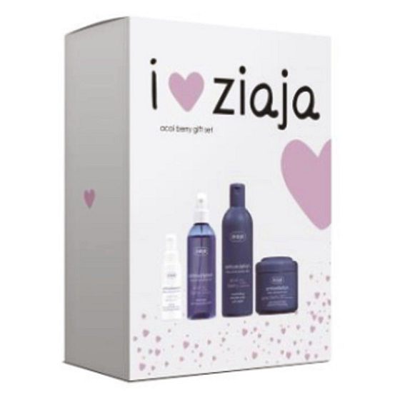 Ziaja Acai Berry facial serum 50 ml + facial toner 200 ml + shower soap 200 ml + body foam 200 ml, cosmetic set