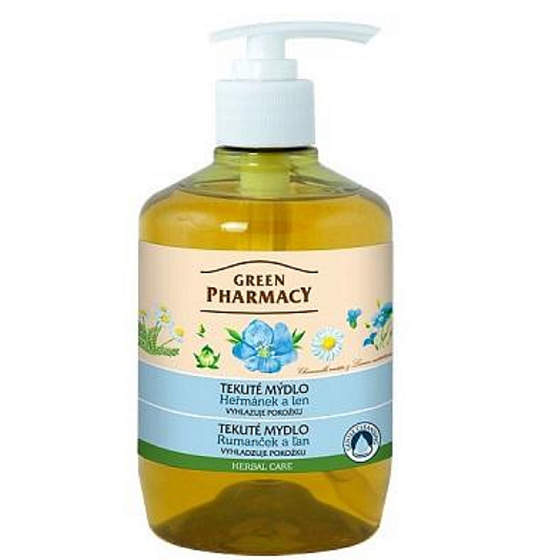 Green Pharmacy Chamomile and Flax Liquid Smoothing Soap 460 ml