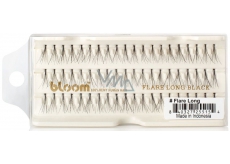 Bloom Natural Adhesive Lash Clusters from Natural Hair Long with Knot Black Flare Long 60 Pieces