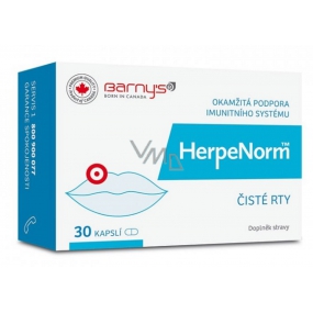 Barnys HerpeNorm food supplement in the form of capsules for intensive care of your lips 30 pieces