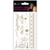 Tattoo decals gold and silver 15 x 9 cm