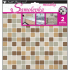 Wall sticker mosaic 3D, tile imitation, brown 2 sheets 25.5 x 25.5 cm