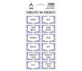 Arch Stickers for Spice Jars Lavender - Semolina 11 x 23.5 cm 0415 SK