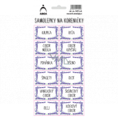 Arch Stickers for Spice Jars Lavender - Semolina 11 x 23.5 cm 0415 SK
