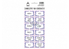Arch Stickers for Spice Jars Lavender - Semolina 11 x 23.5 cm 0415 SK
