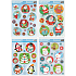 Window film without adhesive with glitters coloured for children 42 x 30 cm