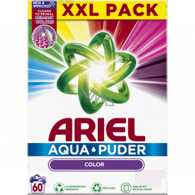 Ariel Aquapuder Color universal washing powder for coloured clothes 60 doses 3,9 kg