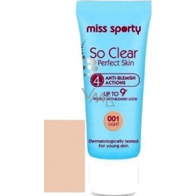 Miss Sports So Clear Anti-Bacterial Makeup 001 light 30 ml