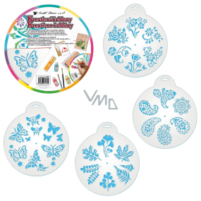 Creative plastic stencils Flowers and butterflies, rotatable 25 cm