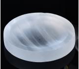 Selenite carved natural stone bowl 50 - 60 g, 60 - 65 mm, angel energy