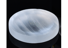 Selenite carved natural stone bowl 50 - 60 g, 60 - 65 mm, angel energy