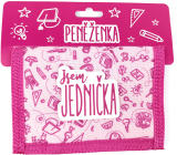 Nekupto Back To School wallet pink I am one 13,5 x 9 cm