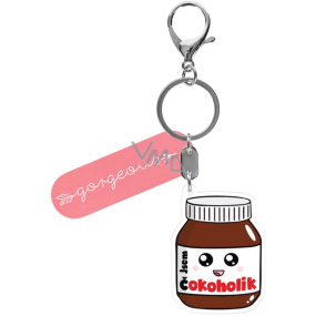 Albi Picture key ring with carabiner I am a chocoholic