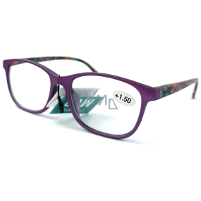 Berkeley Reading dioptric glasses +1,5 plastic purple, coloured side frames 1 piece MC2193