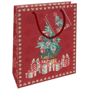 Nekupto Gift paper bag 23 x 18 x 10 cm Christmas tree red