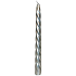 Emocio Elegance metal silver twisted conical candle 23 x 230 mm