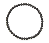 Onyx facet mat bracelet elastic natural stone, ball 4 mm / 19 cm, life force stone