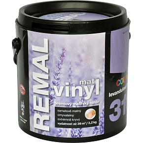 REMAL Vinyl Color mat washable paint for walls, 310 lavender purple, 3.2 kg