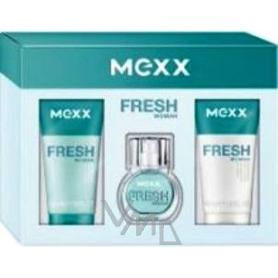 Mexx Fresh Woman eau de toilette 15 ml + body lotion 50 ml + shower gel 50 ml, gift set
