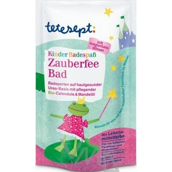 Tetesept Magic fairies Bath pearls amazing water color, effect with glitter and crackle for girls 80 g