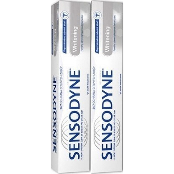 Sensodyne Whitening toothpaste gently whitens sensitive teeth 2 x 75 ml