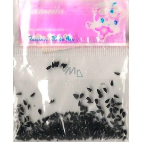 LaMeiLa Nail decorations droplets black 1 pack