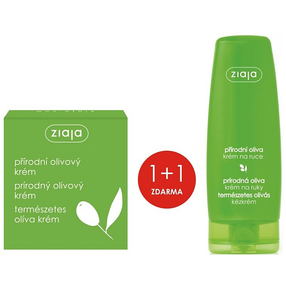Ziaja Oliva face cream suitable for children from 1 month of life 50 ml + Oliva hand and nail cream for dry skin 80 ml, duopack