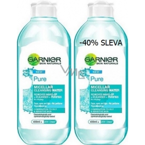 Garnier Skin Naturals Pure All In One micellar water for combination to oily and sensitive skin 2 x 400 ml