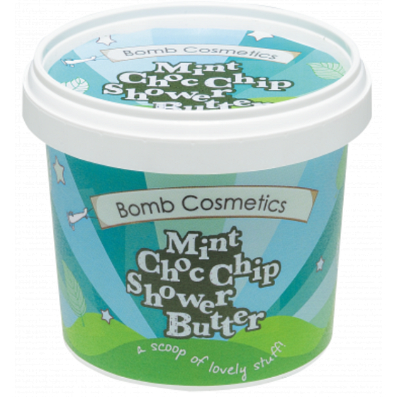 Bomb Cosmetics Mint and Chocolate - Mint Choc Nip Natural Shower Cream for Extremely Dry Skin 365 ml