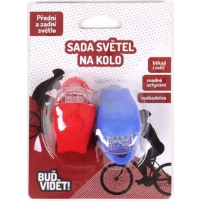 Albi Be seen! Set of red-blue bicycle lights