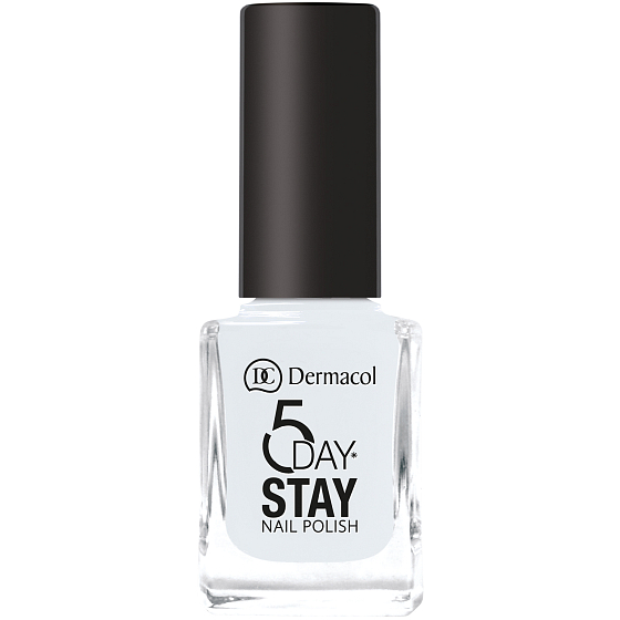 Dermacol 5 Day Stay Long-lasting nail polish 01 Snow White 11 ml
