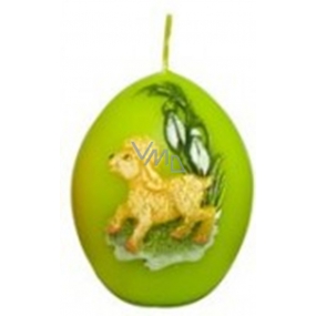 Animals Easter candle light green egg 54 g