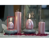 Lima Pastel candle metal light pink egg 40 x 60 mm 1 piece